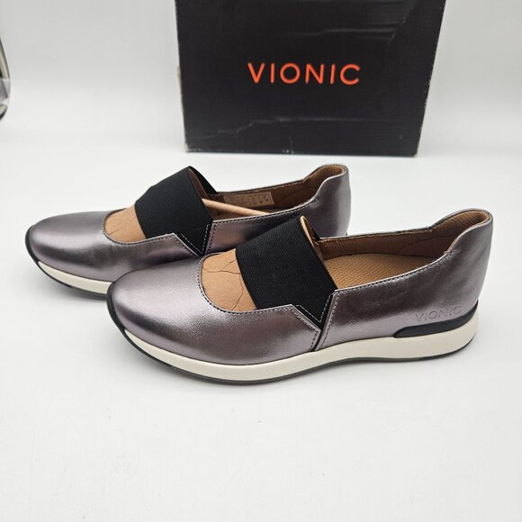 Vionic Cadee Metallic Pewter Ballet Flats Womens Sz 7 NIB - Picture 3 of 7